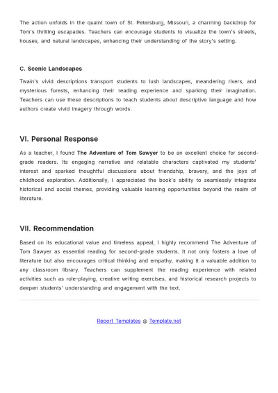 Free 2nd Grade Book Report Template to Edit Online