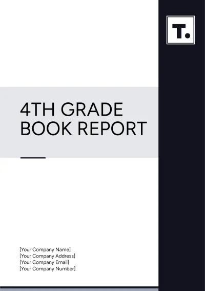 Free 4th Grade Book Report Template to Edit Online