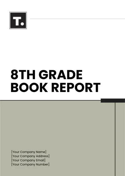 Free 8th Grade Book Report Template to Edit Online