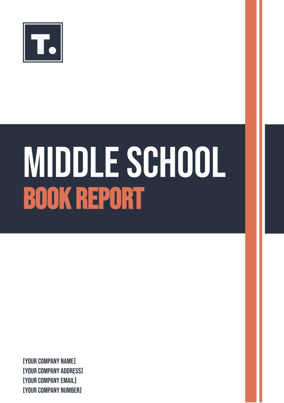 Middle School Book Report Template