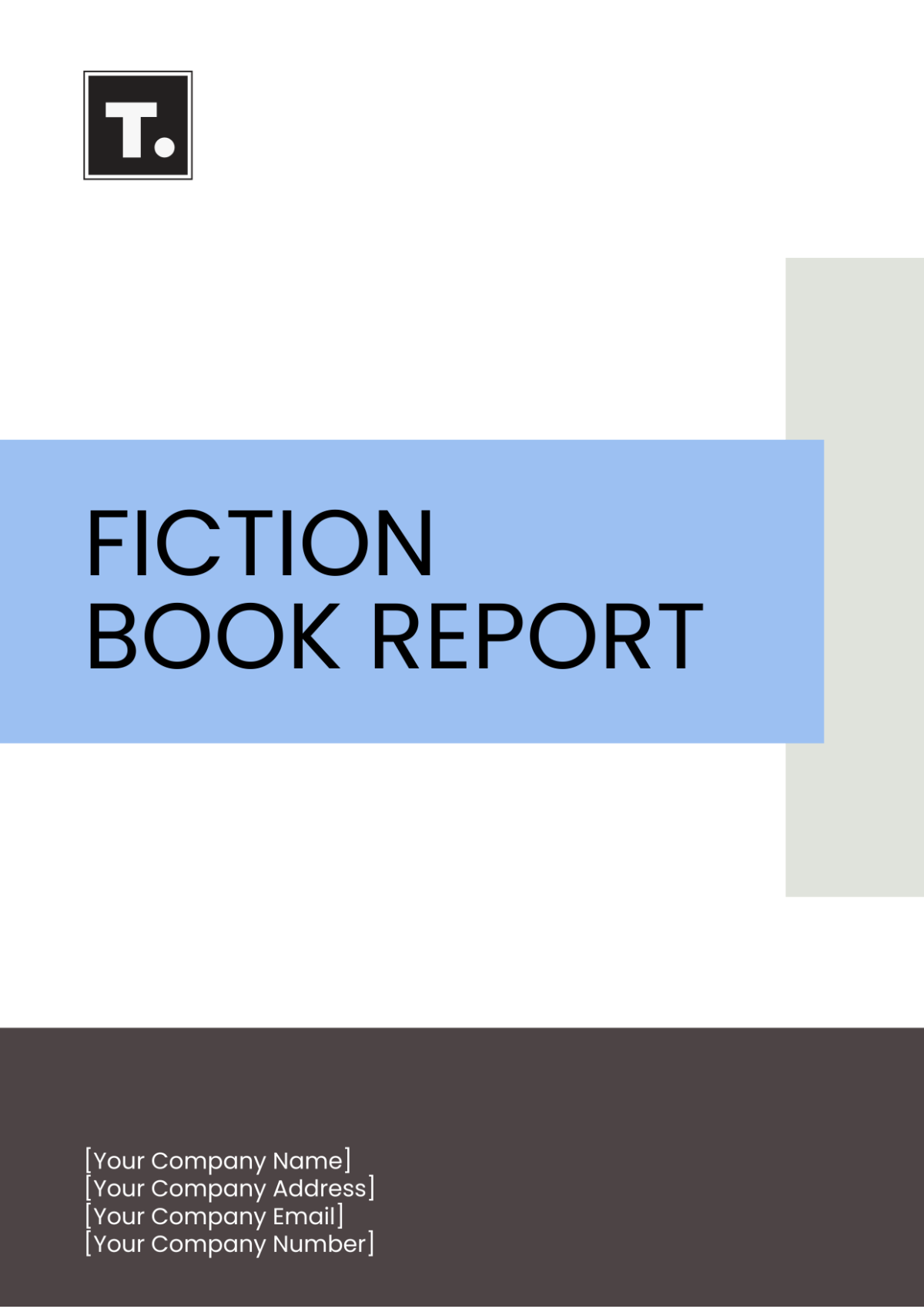 Fiction Book Report Template