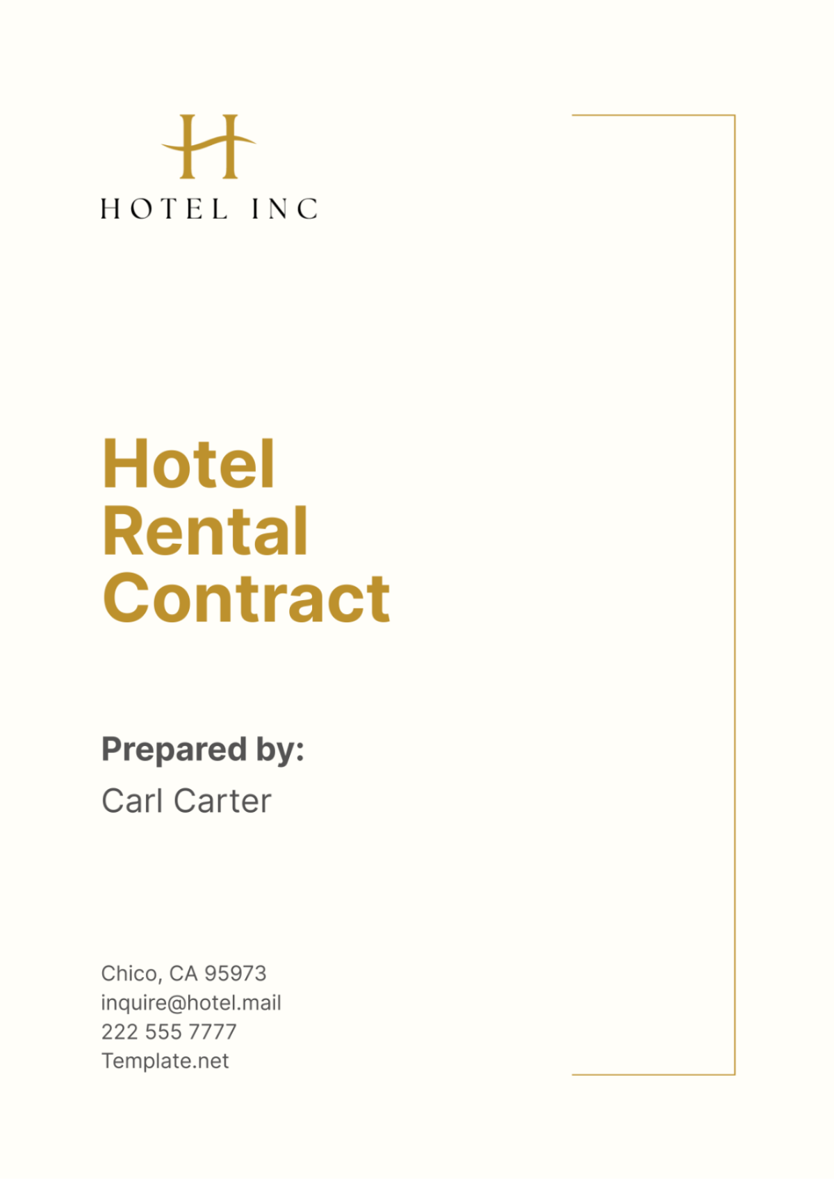 Free Hotel Rental Contract Template