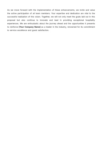 Free Hotel Service Proposal Template to Edit Online