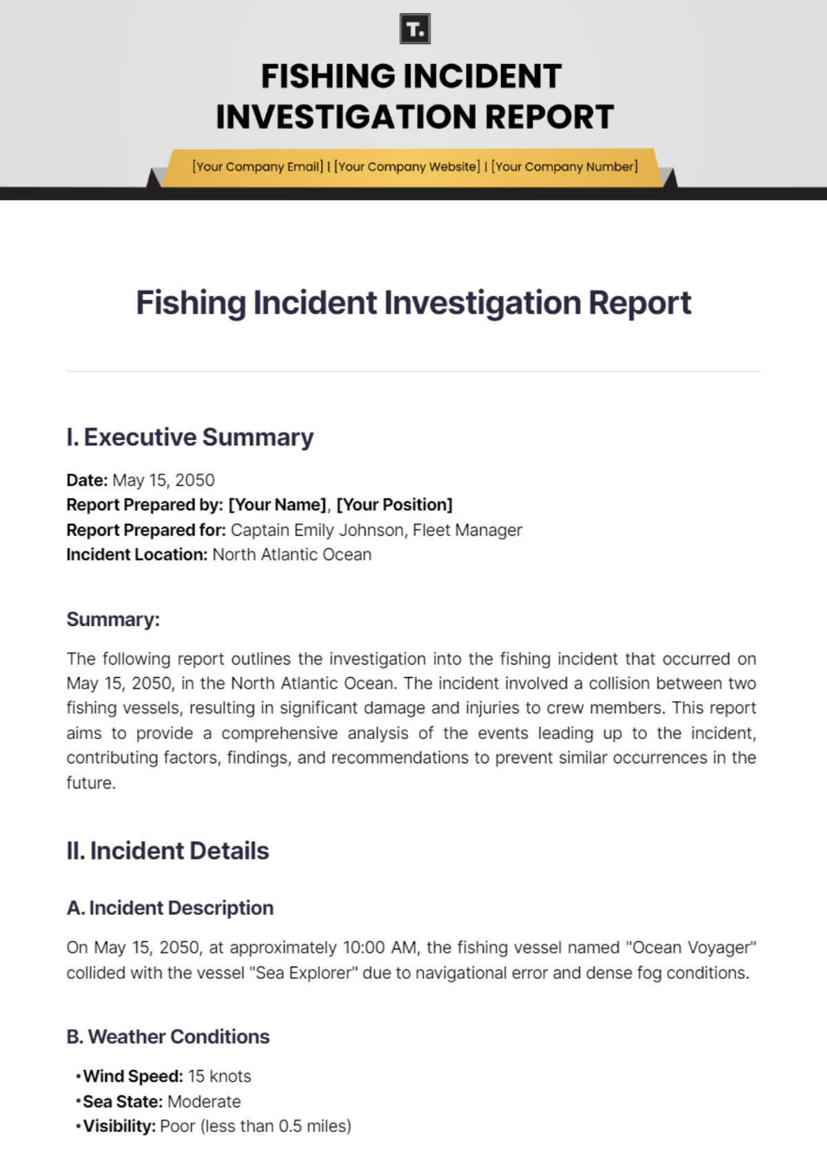 Fishing Incident Investigation Report Template - Edit Online & Download