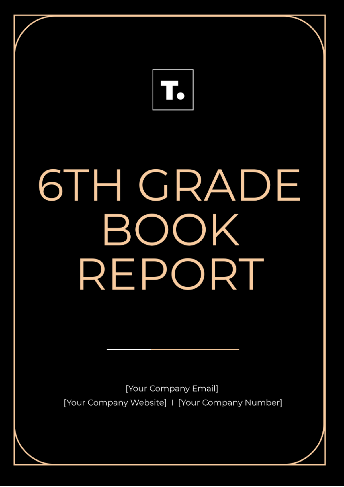 6th Grade Book Report Template