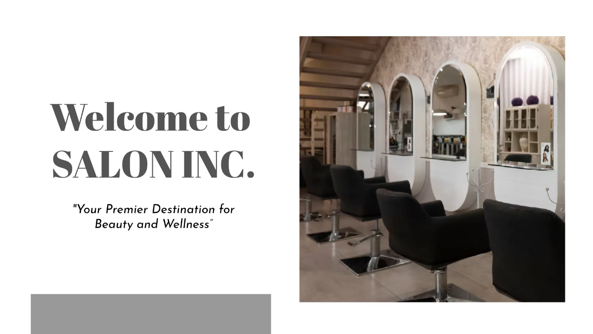 Free Salon Service Showcase Presentation Template to Edit Online