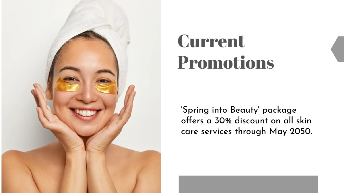 Free Salon Service Showcase Presentation Template to Edit Online