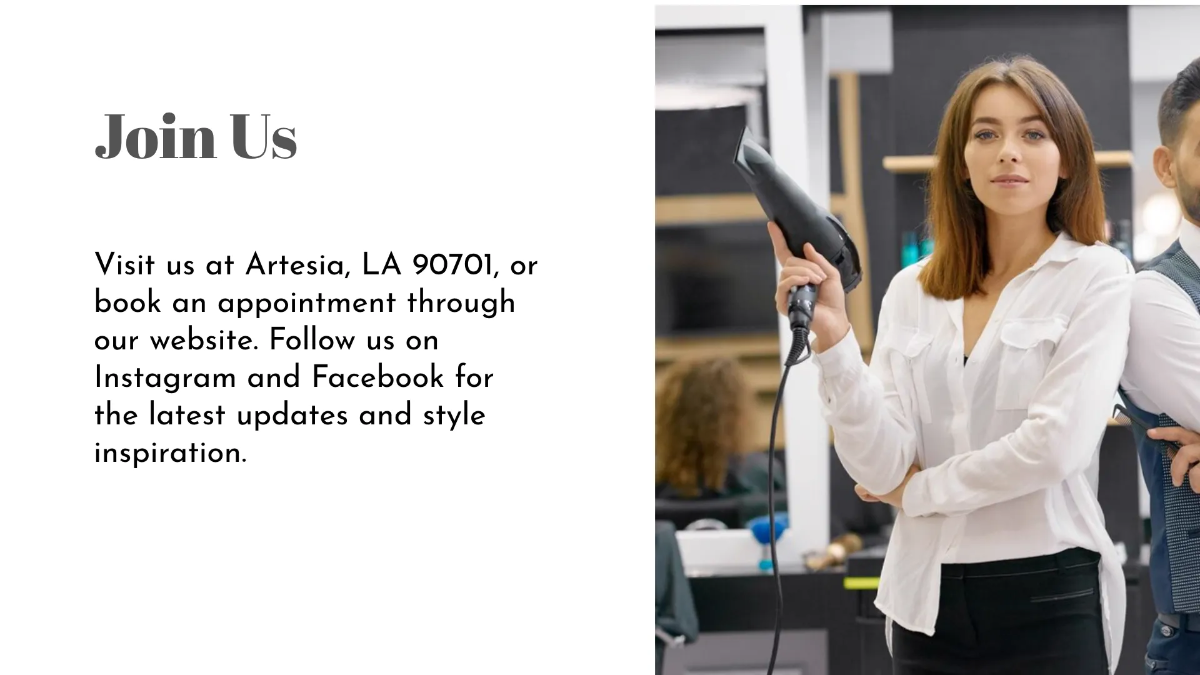 Free Salon Service Showcase Presentation Template to Edit Online