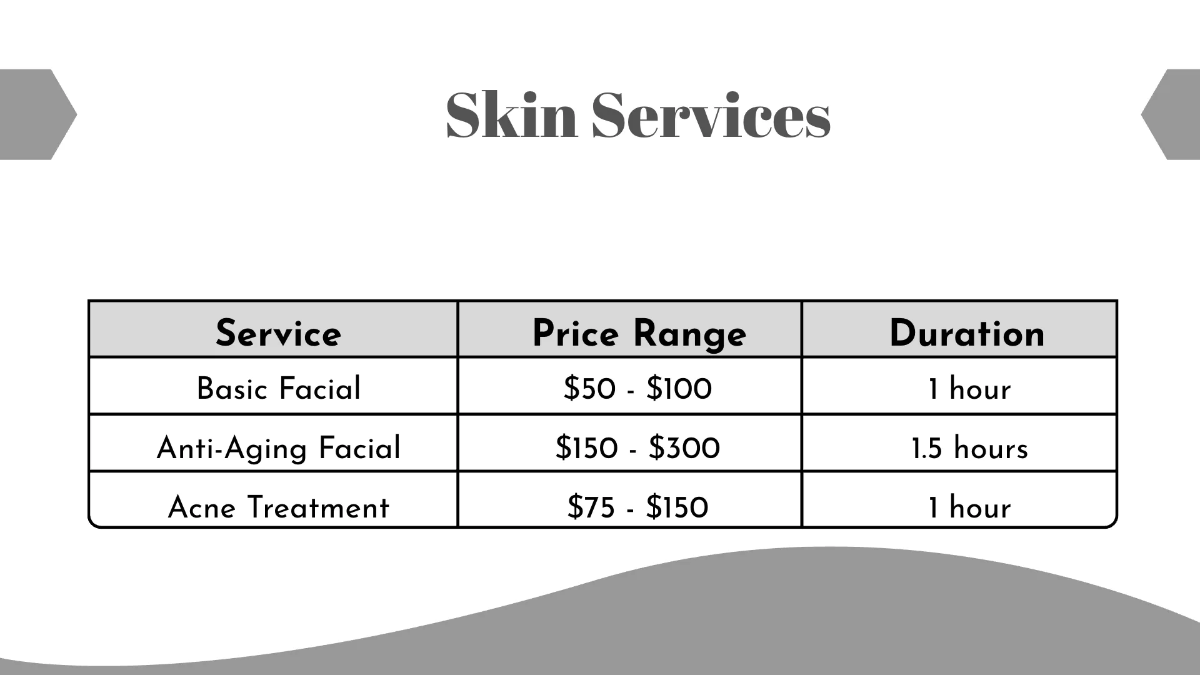 Free Salon Service Showcase Presentation Template to Edit Online