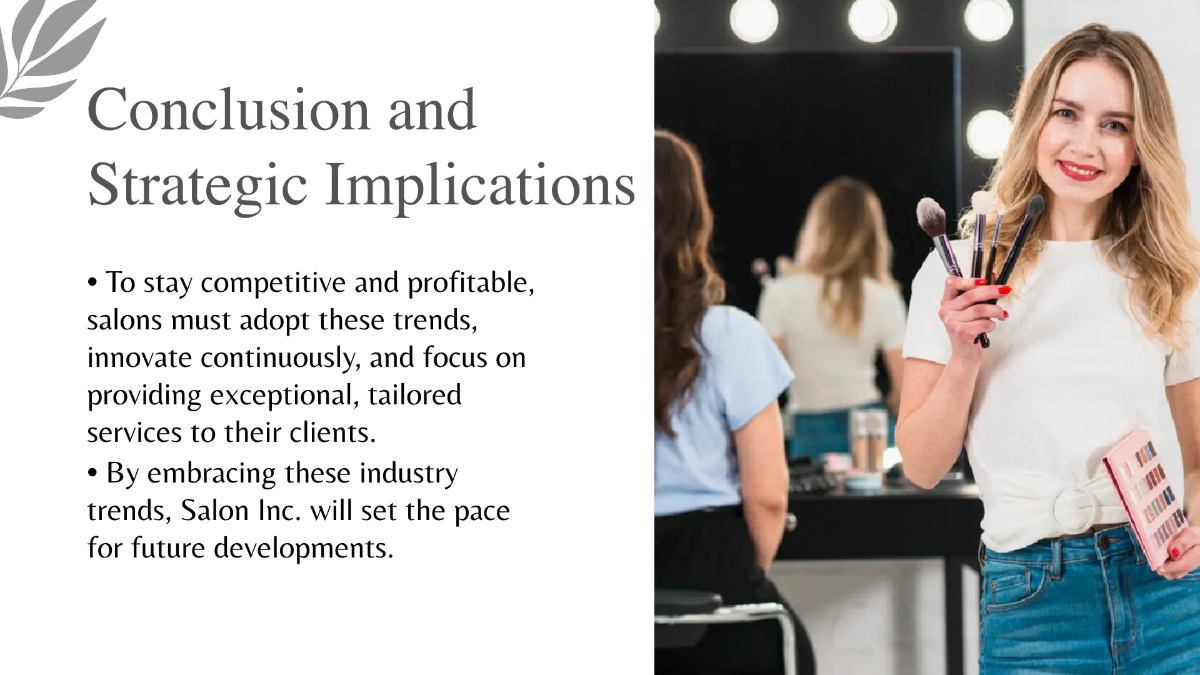 Free Salon Industry Trends Presentation Template to Edit Online