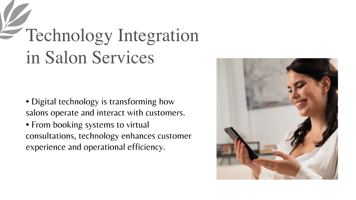 Free Salon Industry Trends Presentation Template to Edit Online