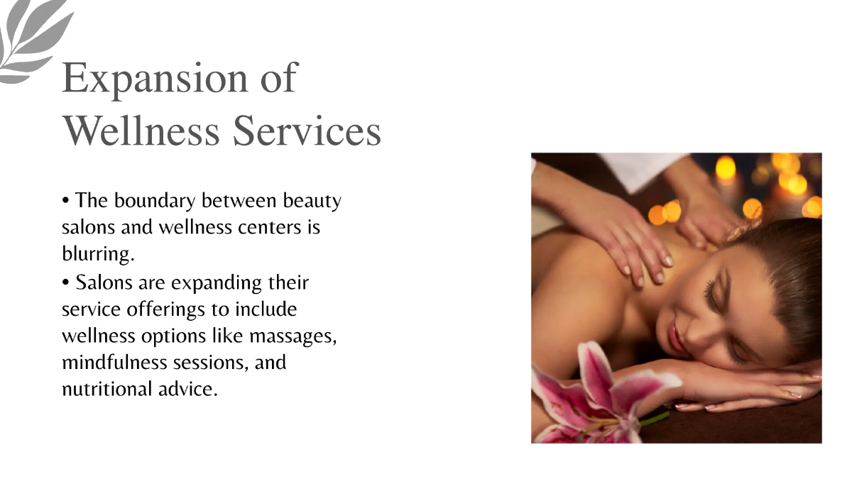 Free Salon Industry Trends Presentation Template to Edit Online