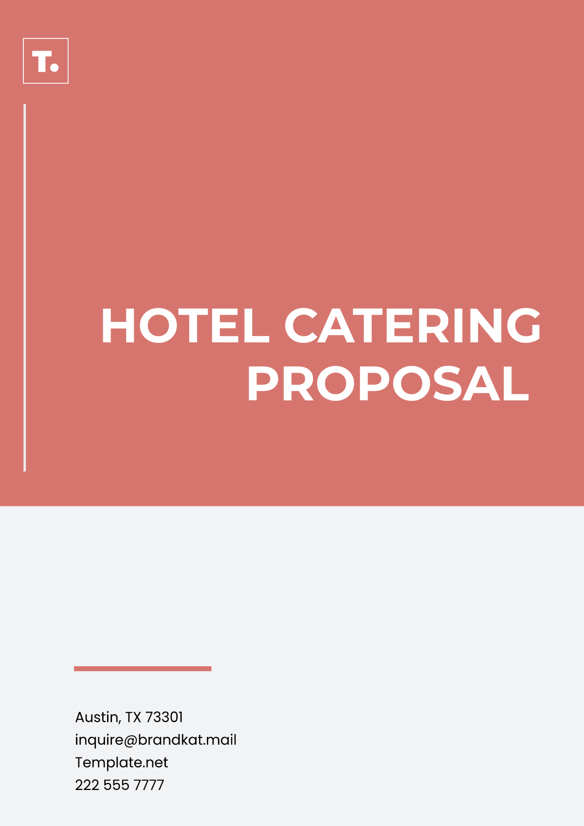 Hotel Catering Proposal Template - Edit Online & Download