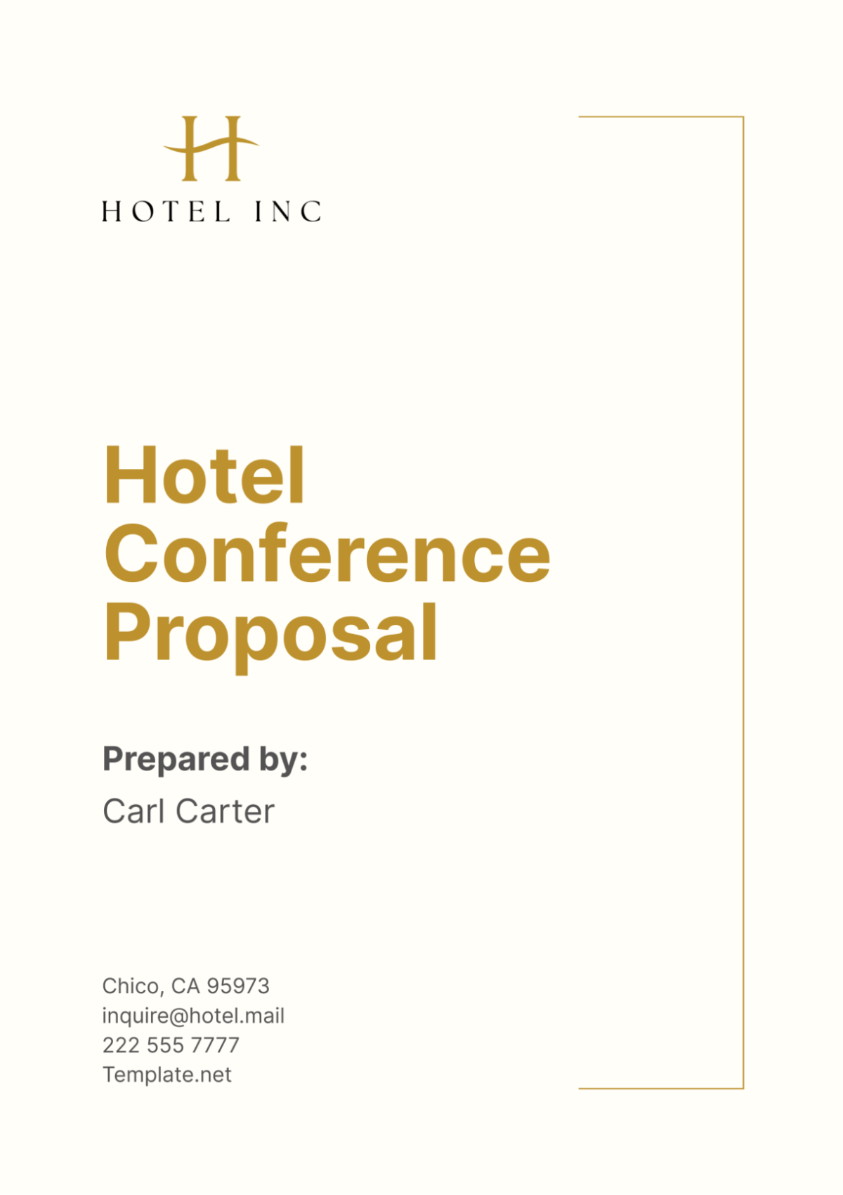 Hotel Conference Proposal Template - Edit Online & Download