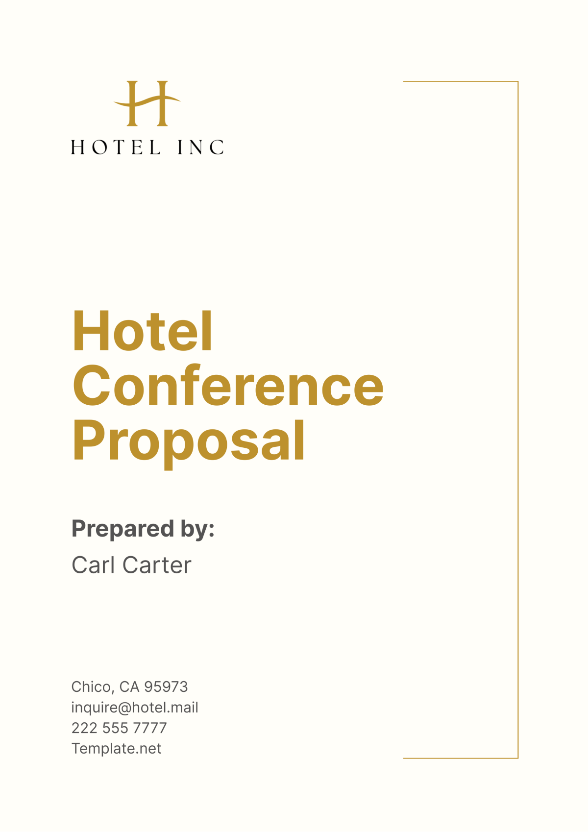 Free Hotel Conference Proposal Template