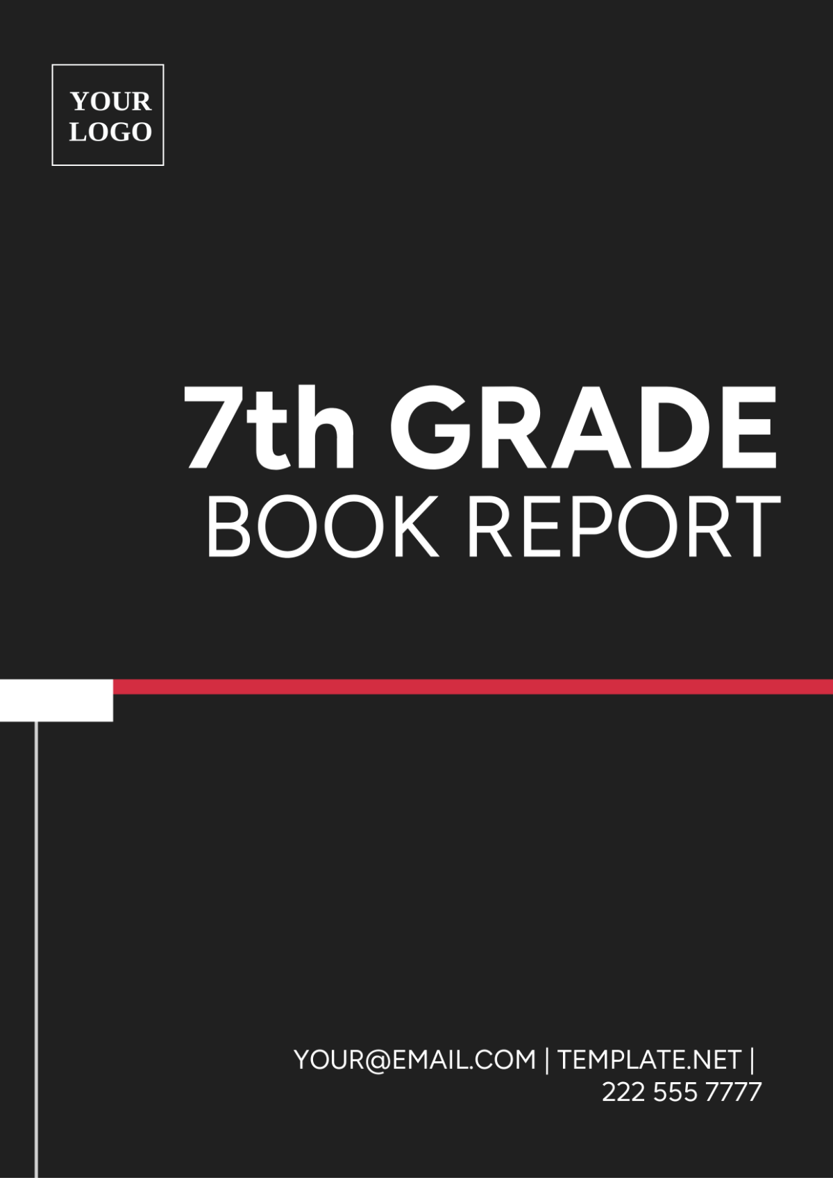 7th Grade Book Report Template