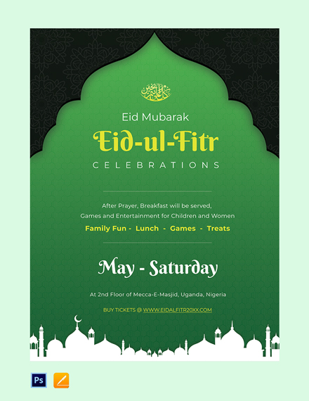 Eid al-Fitr Advertisement Poster - Download in Word, Google Docs ...