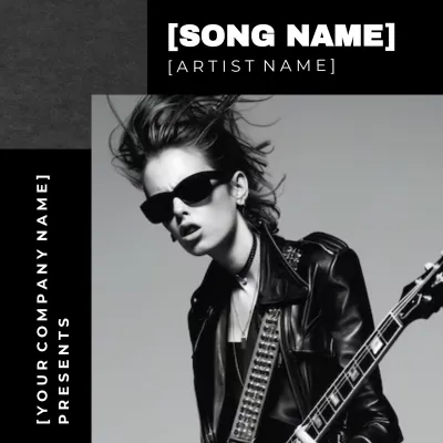 Free Pop-Rock Album Cover Template to Edit Online