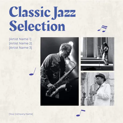 Free Easy Jazz Album Cover Template to Edit Online