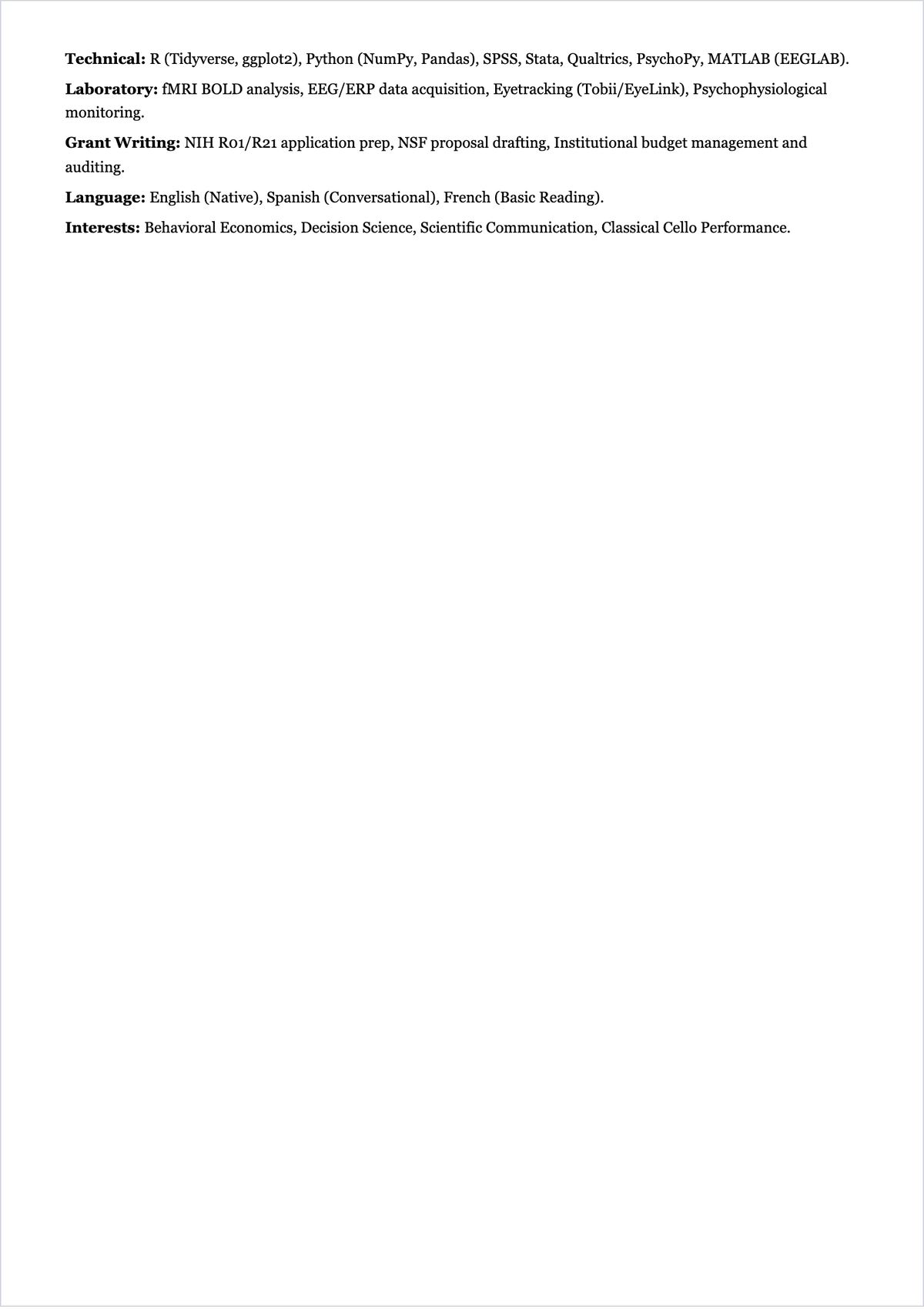 Free Academic Research Assistant ATS Resume Template