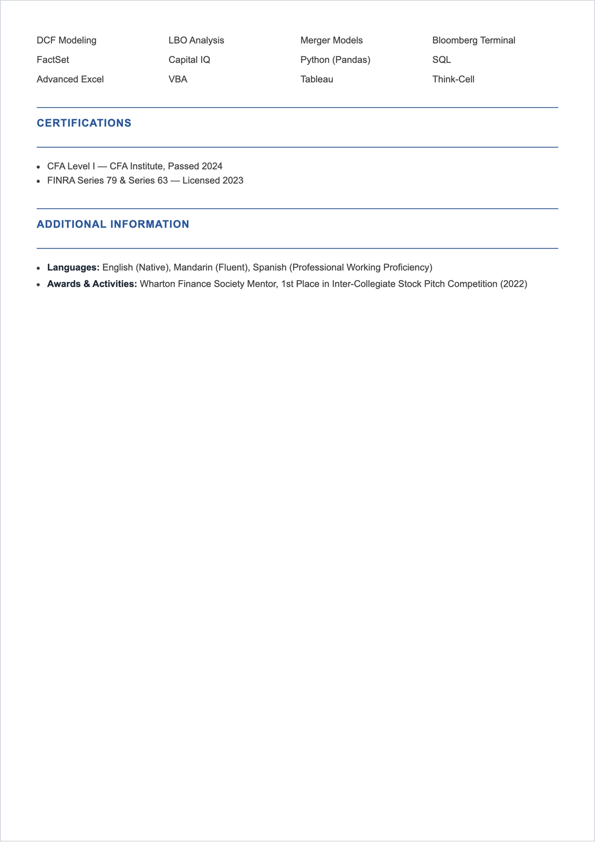 Free Harvard One Page ATS Resume Template, AI Resume Builder