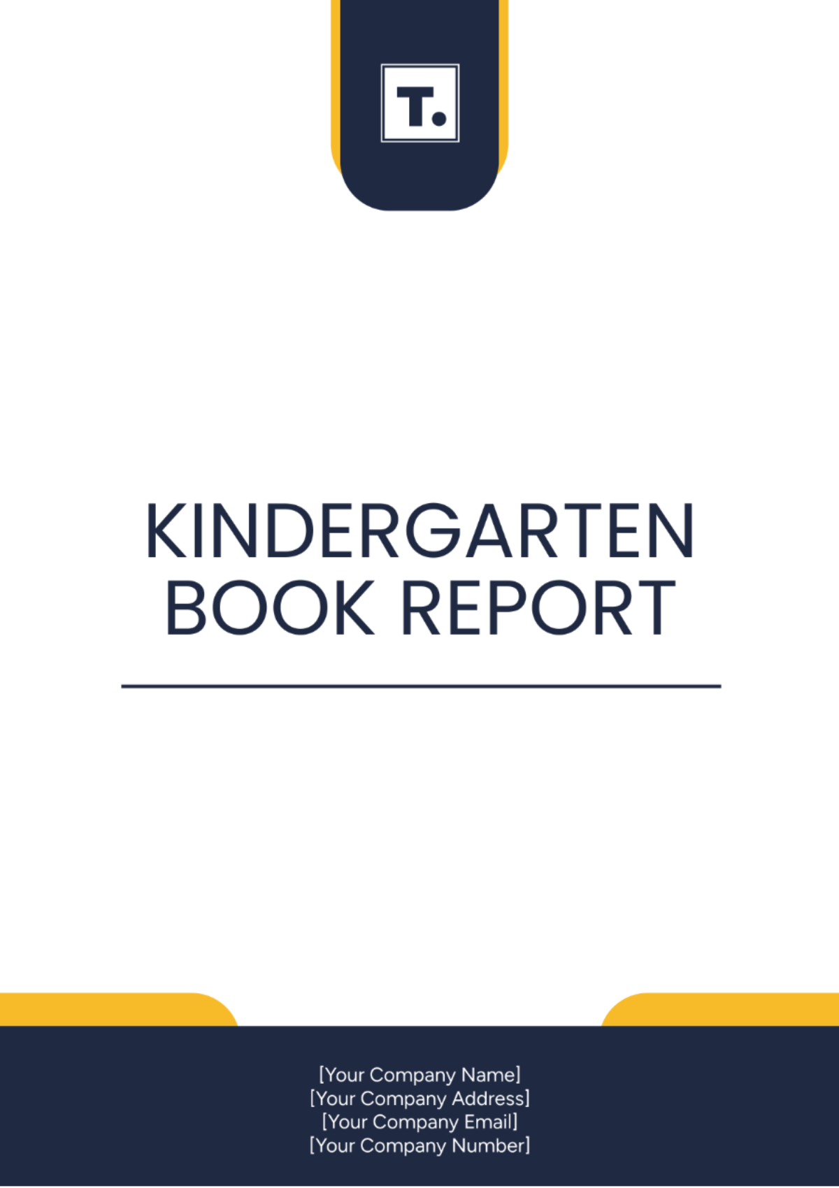 Kindergarten Book Report Template