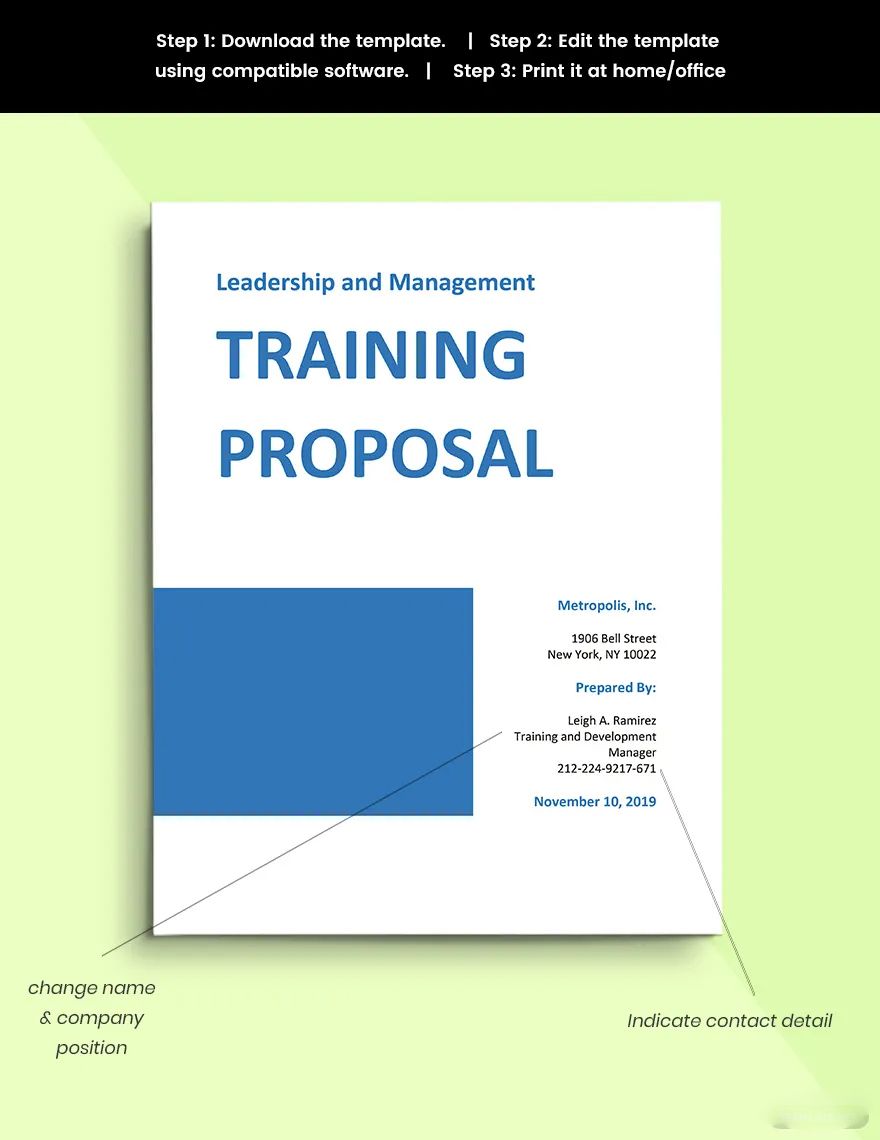 Corporate Training Proposal Template