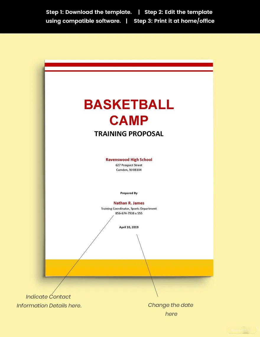 Sports Training Proposal Template