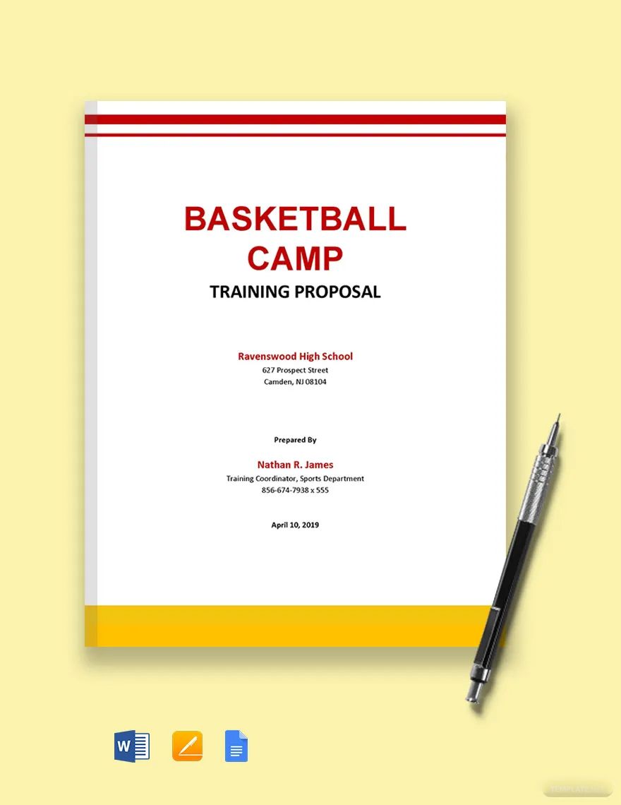 Sports Training Proposal Template in Word, Google Docs, Apple Pages