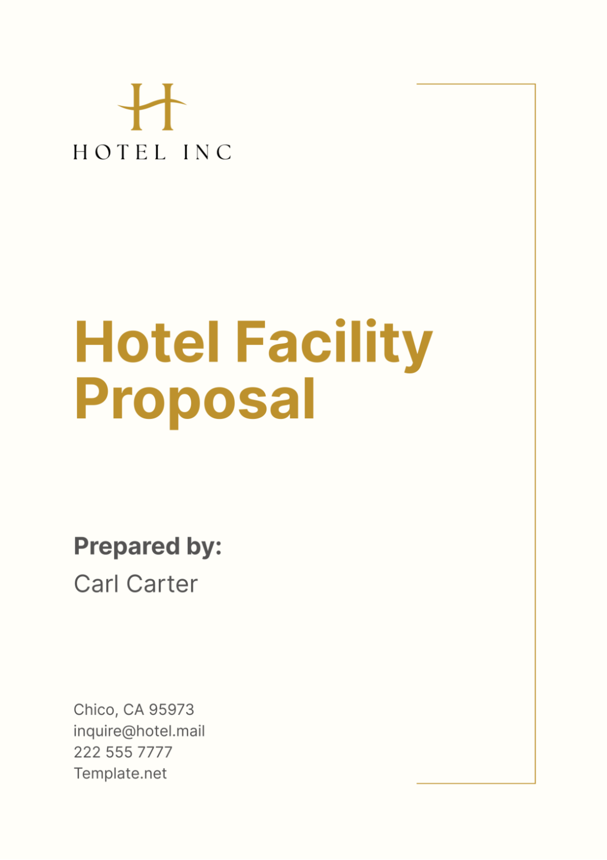 Free Hotel Facility Proposal Template - Edit Online & Download ...