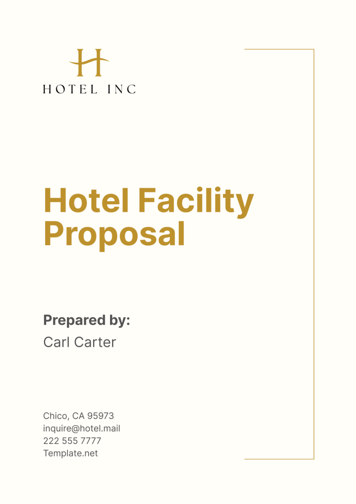 Free Hotel Facility Proposal Template