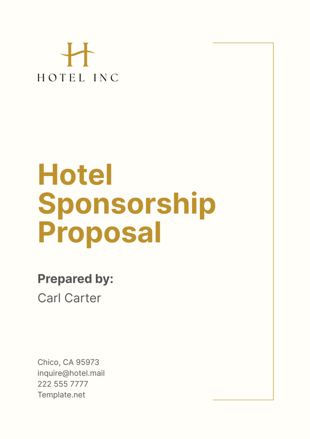 Hotel Sponsorship Proposal Template - Edit Online & Download