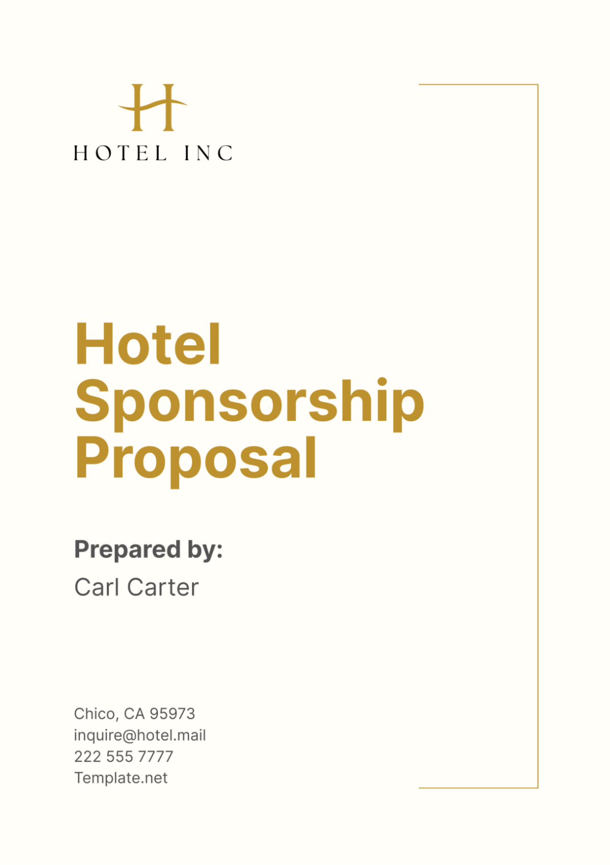 Free Hotel Sponsorship Proposal Template