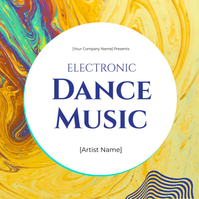 Free Colorful Electronic Dance Music Album Cover Template to Edit Online