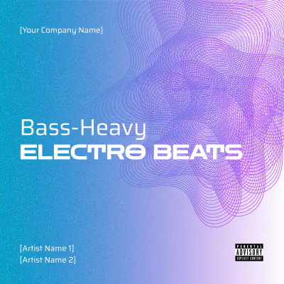 Free Electro Beats Album Cover Design Template to Edit Online
