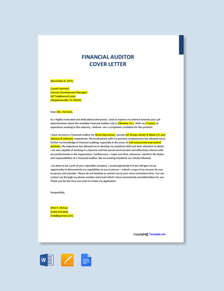 12+ Auditor Letter Templates - Free Downloads | Template.net