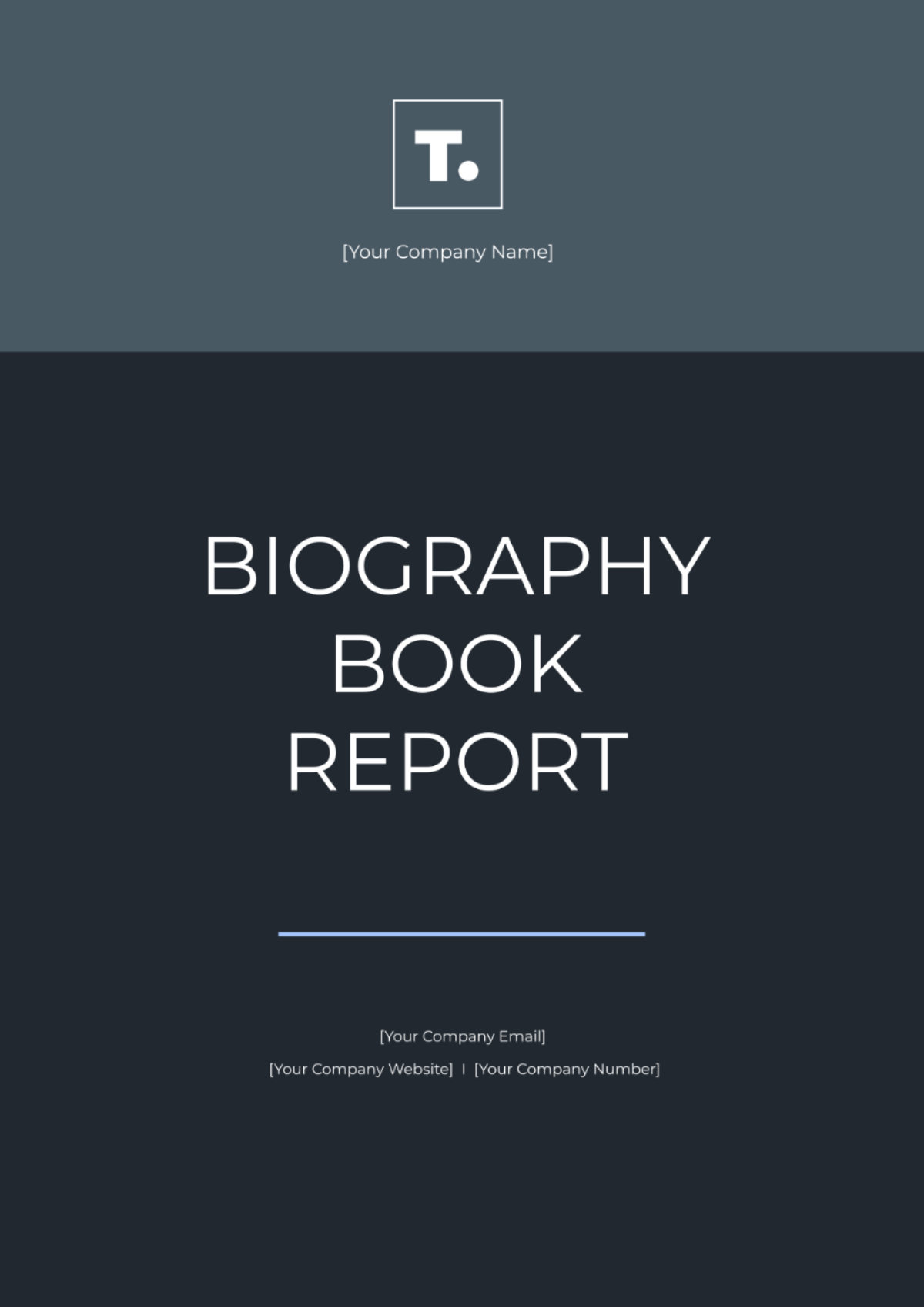 Biography Book Report Template