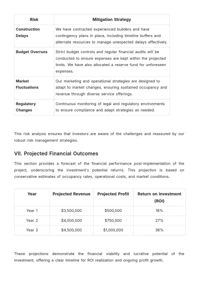 Free Hotel Investment Proposal Template to Edit Online