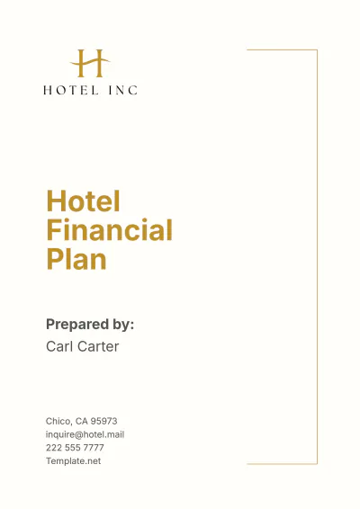 Free Hotel Financial Plan Template to Edit Online