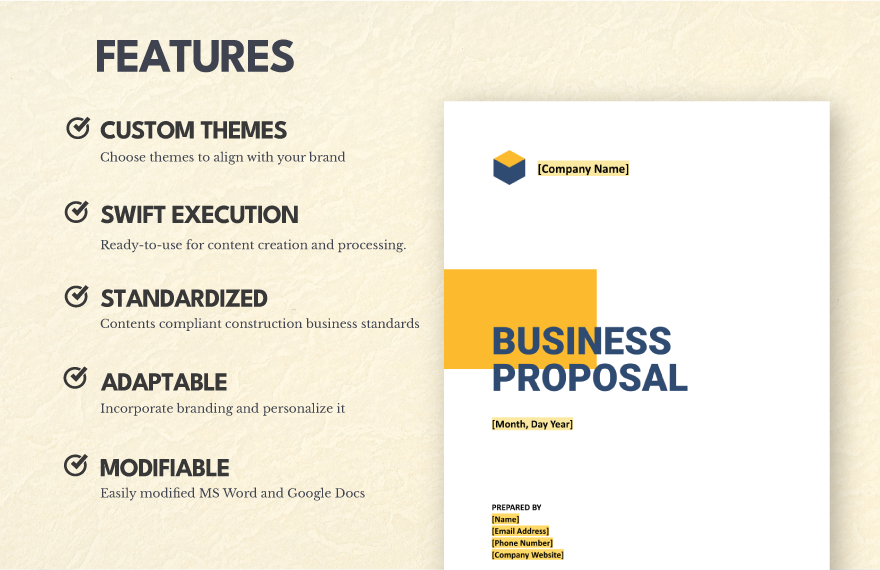 Small Construction Business Plan Template
