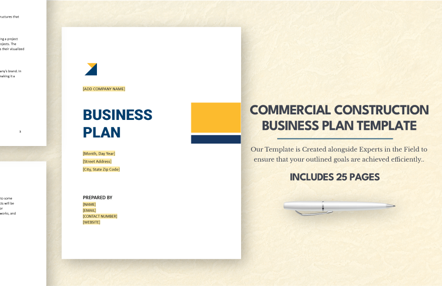 Commercial Construction Business Plan Template in Word, Google Docs, Apple Pages