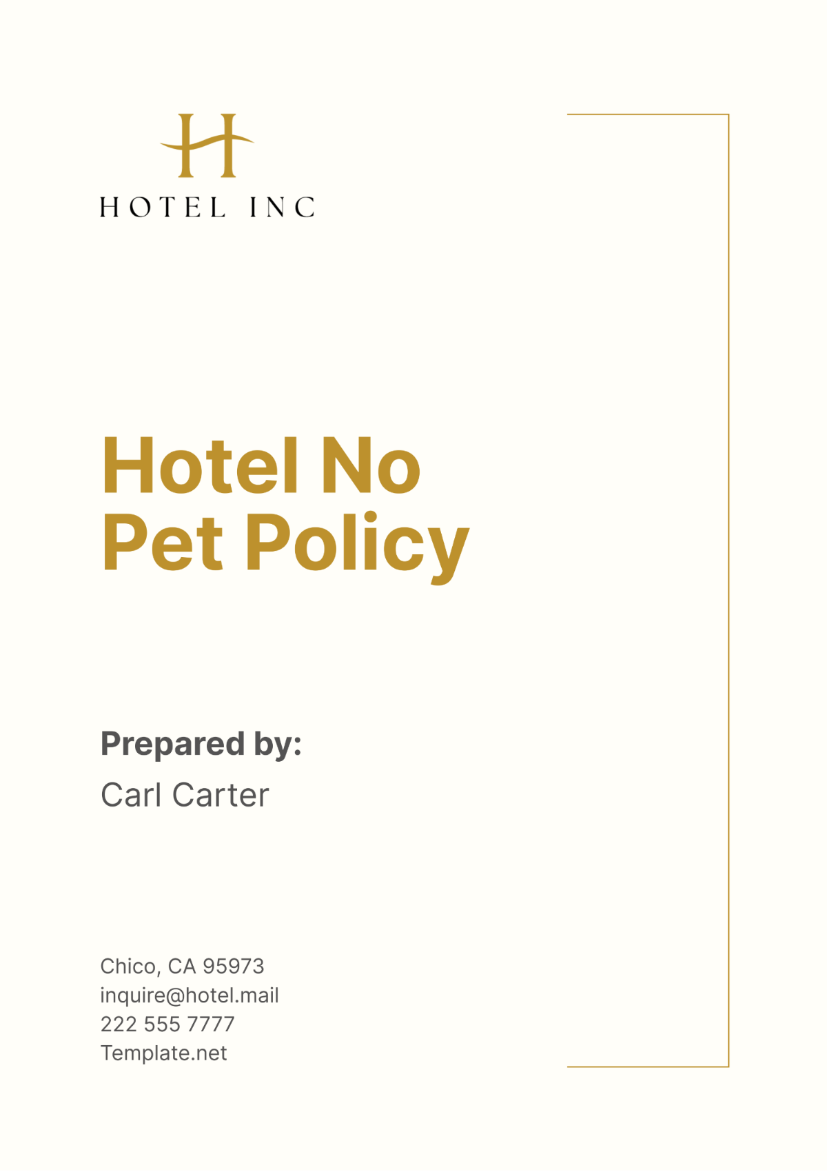 Free Hotel No Pet Policy Template - Edit Online & Download | Template.net