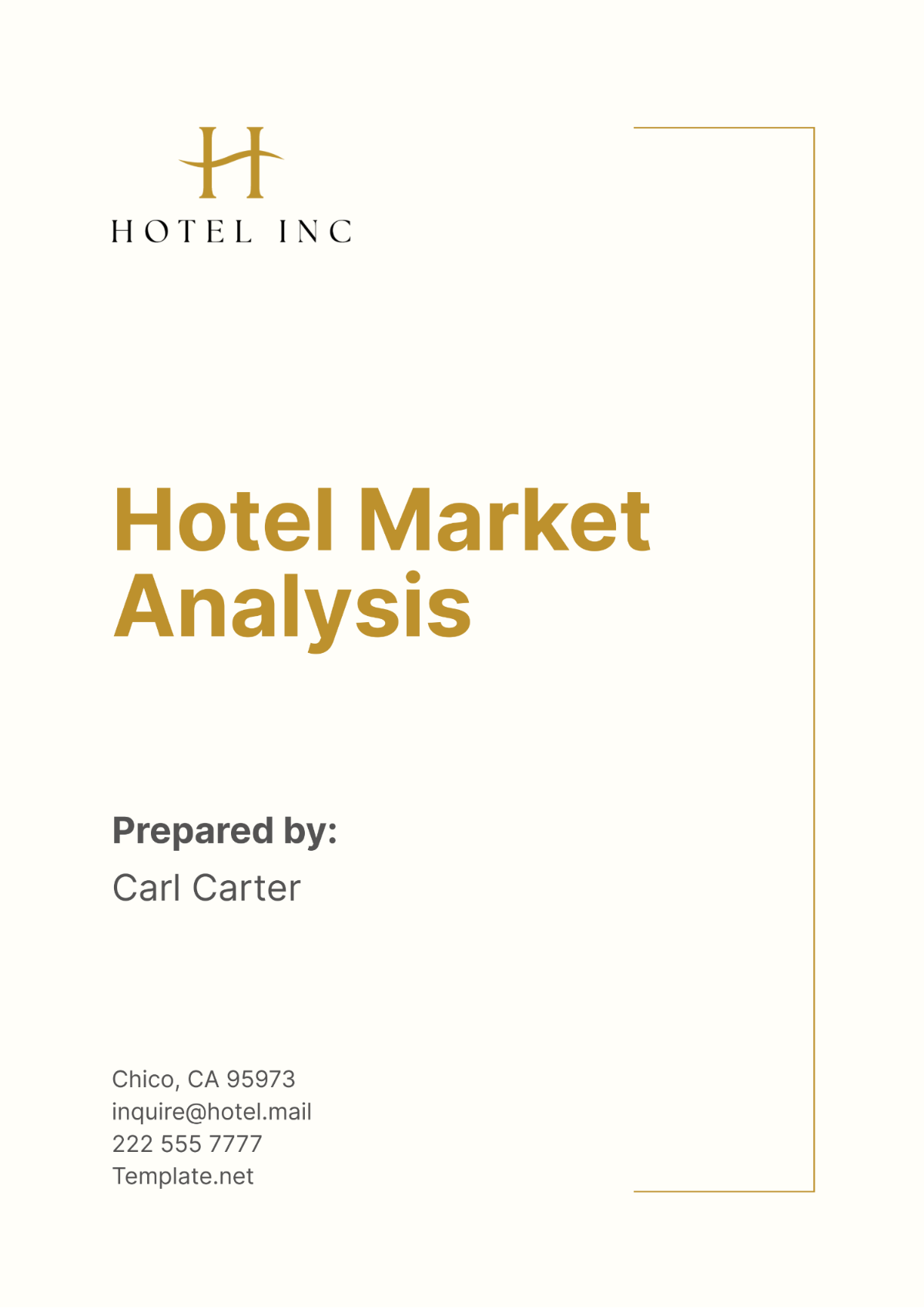 Hotel Market Analysis Template - Edit Online & Download