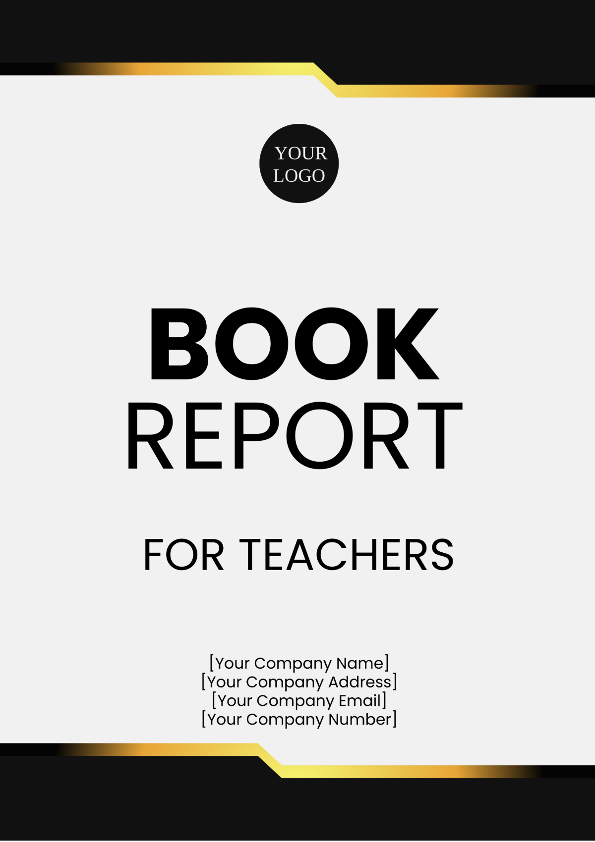 Book Report for Teachers Template