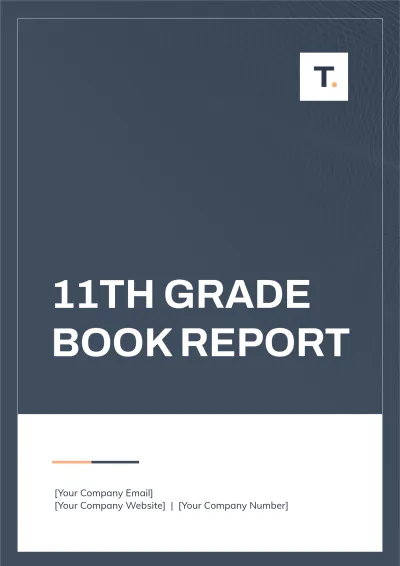 Free 11th Grade Book Report Template to Edit Online