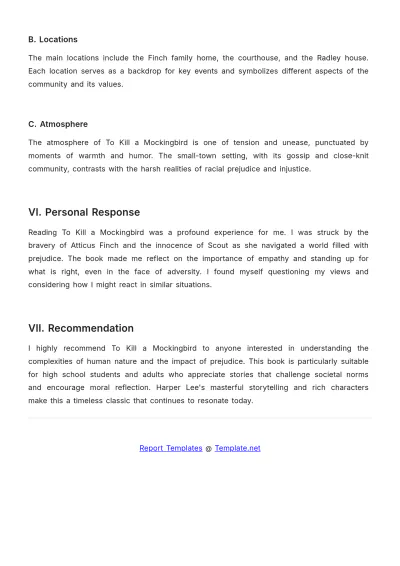 Free 11th Grade Book Report Template to Edit Online