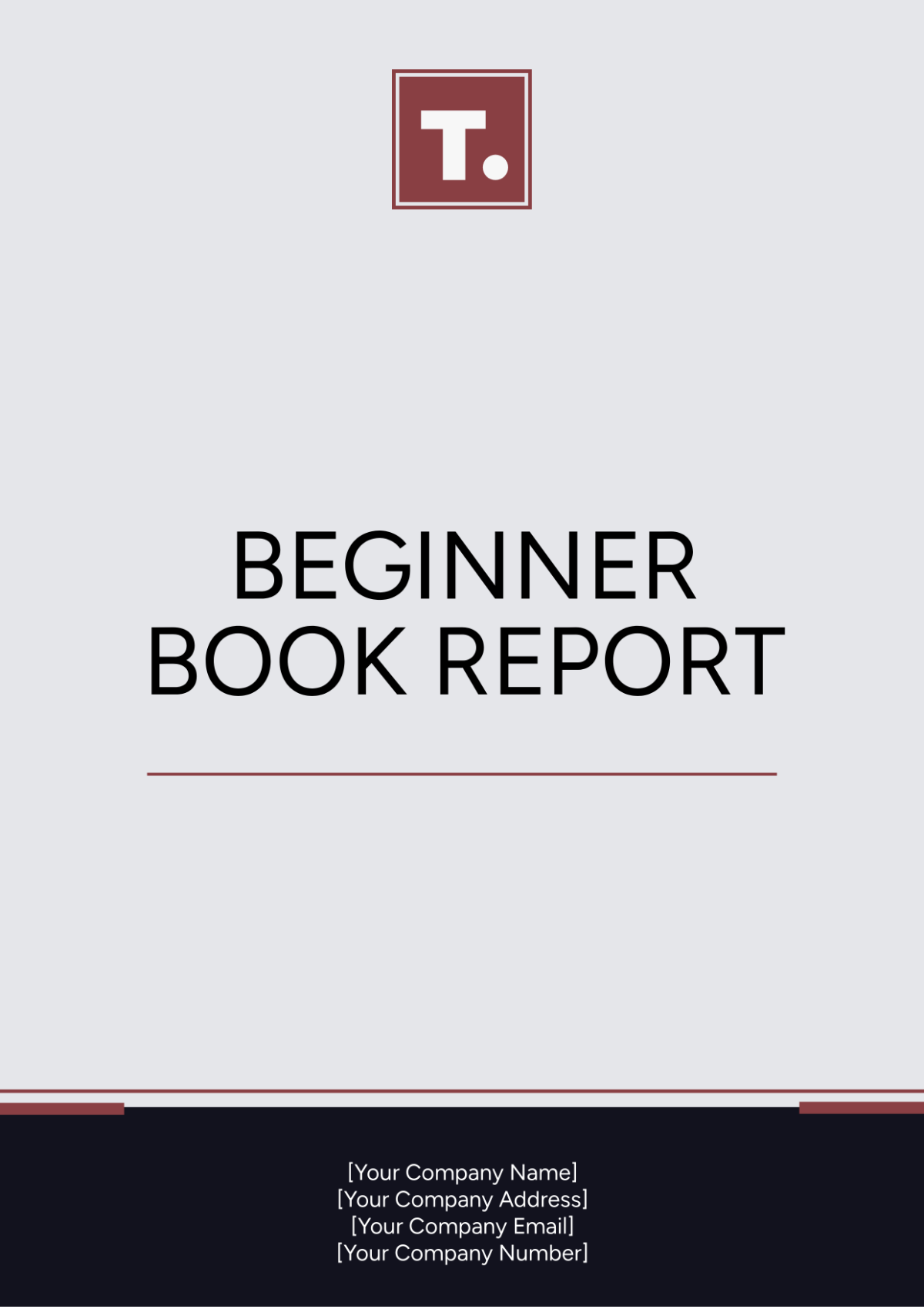 Beginner Book Report Template