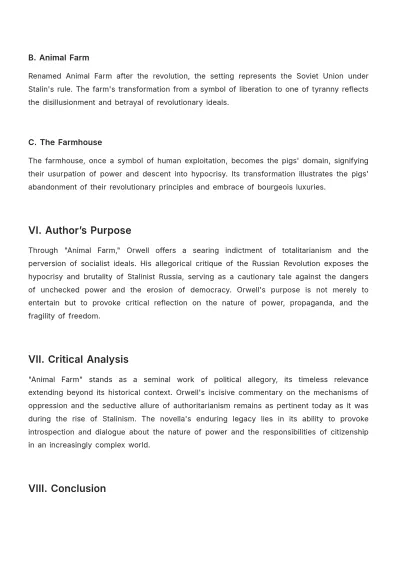 Free Animal Farm Book Report Template to Edit Online