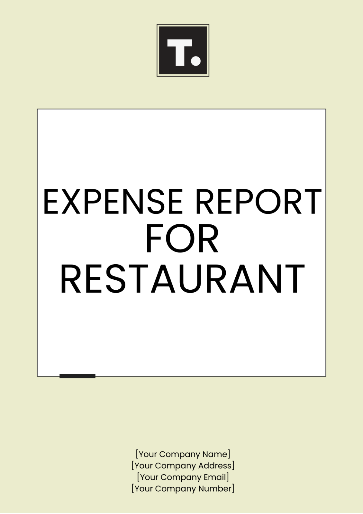 Expense Report for Restaurant Template - Edit Online & Download