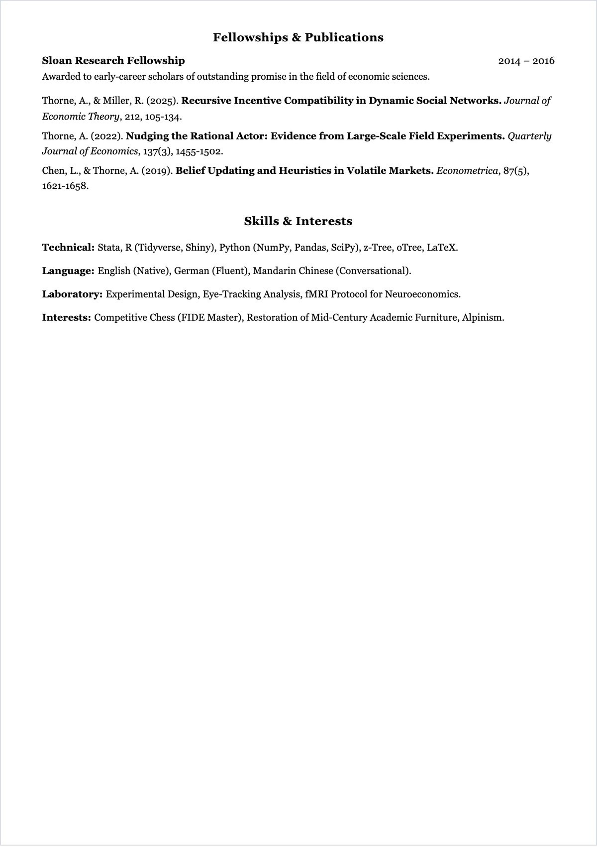 Free Harvard Academic ATS Resume Template, AI Resume Builder